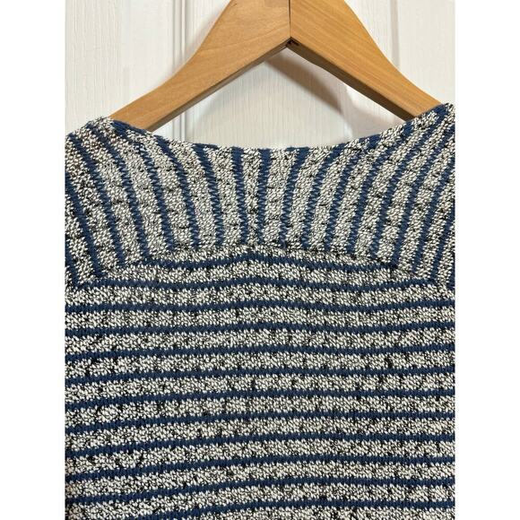 J. Jill Women M Blue/Gray Mixed Texture Longline Cardigan Workwear Casual - Picture 8 of 9